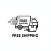 FREE Shipping icon in black and white