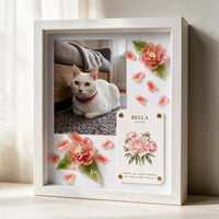 Another Year of You pet celebration shadow box in a solid white frame